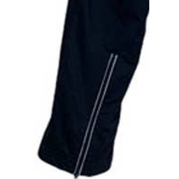 Black Track Pants MEDIUM Zip Ankle Pockets Thick Jersey 31" Inseam Vintage 80s - Picture 3 of 8
